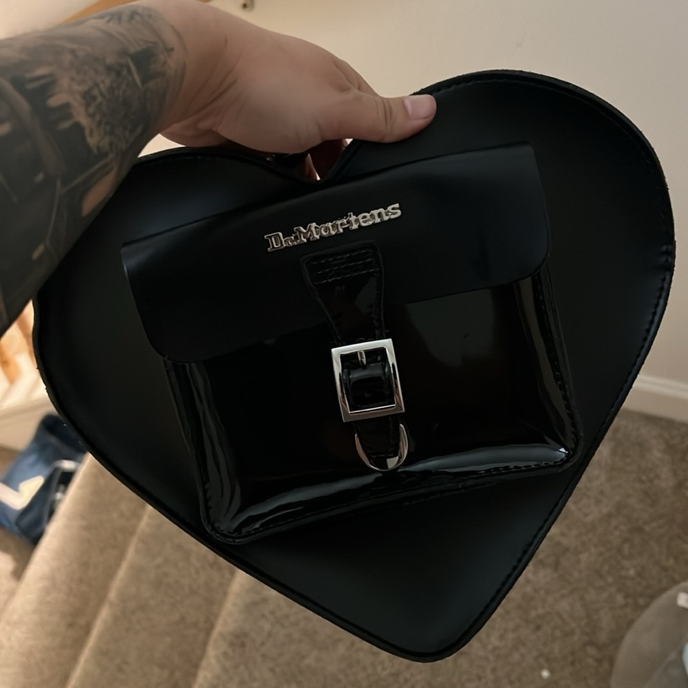 Dr. Martens Black Heart Bag with Buckle